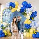 Blue and Yellow Balloon Arch Kit, Lemon Balloon Garland with Pastel Yellow Pastel Blue White Balloons for Lemon Bridal Baby Shower Birthday Party Decorations
