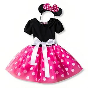 Nileafes Girls Princess Mini Mouse Costume Toddler Birthday Party Fancy Dress Up (4-5 Years,Rose) 100
