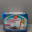 Simple Solution Female Dog Diapers  Disposable Leak-Proof Diapers for Incontinence, Potty Training, and Heat Cycle  Adjustable Fit for Medium Dogs with 1523 Inch Waist  30 Count