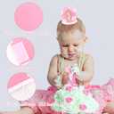 7 x SuPoo Daisy First Birthday Hat Flower 1st Birthday Girl Crown Headband First Birthday Decorations for Girl Princess Tiara One Year Old Birthday Party Decorations Outfit