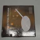 uxcell Heat Diffuser Plate for Gas Stove 8 Inch Round Heat Conduction Induction Adapter Plate with Removable Handle Cookware Protector for Cookware Heat Cooking Unfreeze, Silver Tone