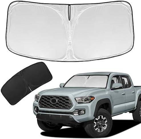 for Toyota Tacoma 2016-2023 2024 2025 2026 Sun Shade Sunshade Windshield Cover - 4 Layers Front Window Shade Custom Fit Tacoma 2Dr 4Dr Pickup Sun Visor 240T Shade Blocks UV Rays Car Accessories