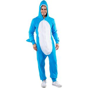 Men's Shark Costume - Shark Onesie for Men: Medium Blue