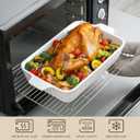 MALACASA Casserole Dishes for Oven, Porcelain Baking Dishes, Ceramic Bakeware Sets of 4, Rectangular Lasagna Pans Deep with Handles for Baking Cake Kitchen, White (9.4"/11.1"/12.2"/14.7"), Series