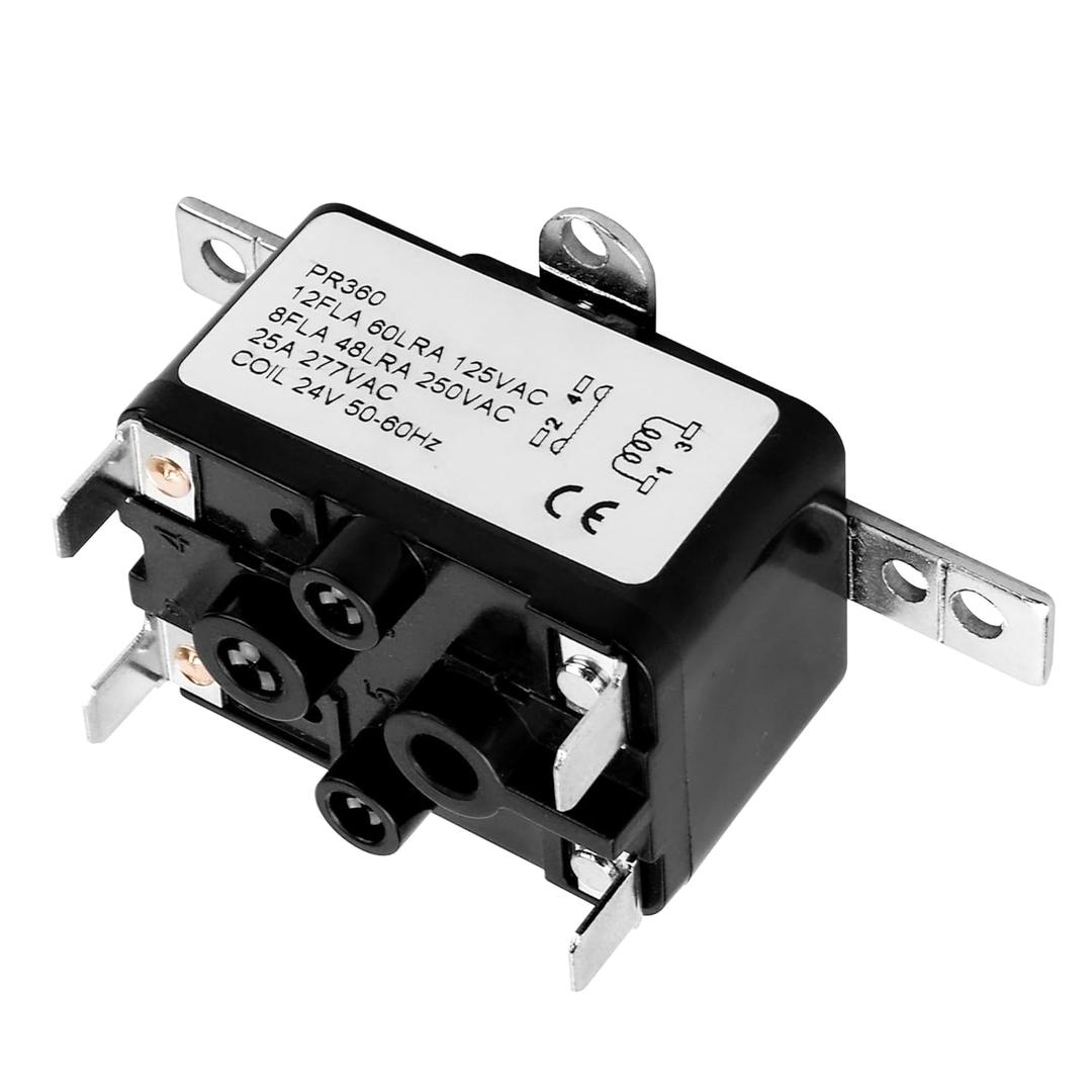 APFR-360 90-360 24V AC Heavy-Duty Fan Relay  Single Pole SPST  Isolated AC Switch for HVAC blowers, humidifiers, Goodman blowers, Heat sequencers  Includes Universal Bracket1 Pack (1)