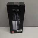 RAXCO Knife Set with Block,10-Piece Kitchen Knives Stainless Steel,Pro-sharpened for Cooking,Slicing,Mincing,Dicing,Black