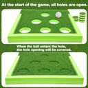 Golf Putting Mat, Practice Golf Putting Green Training Aid for Indoor, Outdoor at Home, Office, Backyard with Putter and Balls 9.84 ft, Width: 17.7 in; Length: 9.84 ft