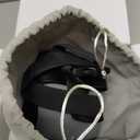 Travel Pillow for Airplane,Neck Pillow with Strap,Combo 3D Eye Mask for Sleep,Dual-Density Supportive Foam Travel Neck Pillow for Airplane Flights,Car Road Trip Travel Essentials Grey