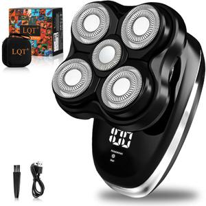 Head Shaver for Bald Men | Wet & Dry Electric Shaver with 5D Floating Head & Magnetic Blades | Rechargeable Razor with LED Display & 3-Second Safety Lock