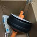 Drain Auger, Clog Remover with Drill Adapter, 25 Feet Flexible Plumbing Snake Use Manually or Powered for Kitchen, Bathroom and Shower Sink, Comes with Gloves (orange)