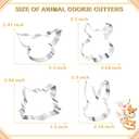 2 x Animal Cookie Cutters, 4 PCS Large Cute Cookie Cutters Set