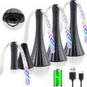 Fly Fans for Tables Rechargeable, 1800mah Large Capacity Fly Table Fans with Soft Blades, Food Fans, USB Table Top Fly Spinner Rechargeable, 4PCS