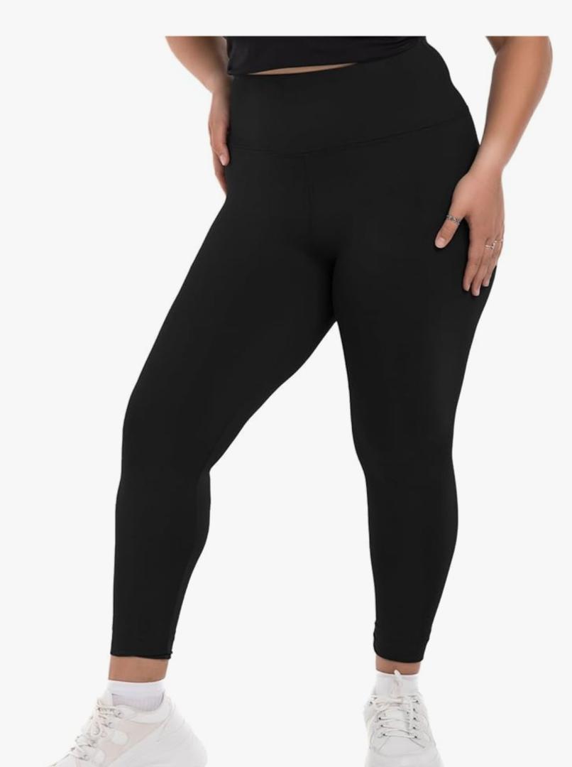 SINOPHANT Plus Size Leggings for Women, High Waisted Tummy Control Buttery Super Soft Black Yoga Pants for Workout Running
 1 sustainability feature 2XL