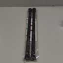 Black Tension Rod 16 to 26 Inch 2 Pack Small Tension Rod Adjustable Curtain Rod Spring Rod No Drilling Expandable Pressure Curtain Rod for Bathroom, Doorway, Door