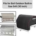 32 Inch Built-in Grill Cover for Bull 45005 Built in Gas Grill, Grill Cover for Outdoor Grill, Bull Outdoor Kitchen & Grill Head Cover, Waterproof Heavy Duty BBQ Grill Cover Cover with Handle