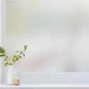 Haton Window Privacy Film Frosted Glass for Bathroom, Static Cling UV Sun Blocking Window Clings, Opaque Decorative Coverings Removable Sticker Heat Control Tint for Home Door, Pure 23.6" x 78.7"