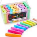 Sidewalk Chalk 52 PCS, Washable & Non-Toxic, 10 Colors Jumbo Chalk Bulk for Chalkboard, Blackboard, Driveway, Playgroud, Outdoor Actitvities