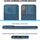 Nillkin for Samsung Galaxy S22 Case, CamShield Pro Galaxy S22 Case with Slide Camera Cover Rugged Phone Case for Samsung Galaxy S22 5G 6.2 Blue