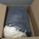 NOYAL Round Hooded Donut Dog Bed for Small & Medium Pets - Plush Fluffy Anti-Anxiety Cat Cave Bed with Cover (Medium 23.6'', Dark grey)