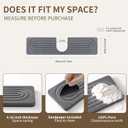 Faucet Mat for Kitchen Sink, Diatomite Stone Drying Sink Protectors, Bathroom Faucet Splash Guard, Quick Dry Water Absorbing, Non-Slip Stone Tray for Kitchen Counter, Grey, 15.7" x 3.9" (Gray)