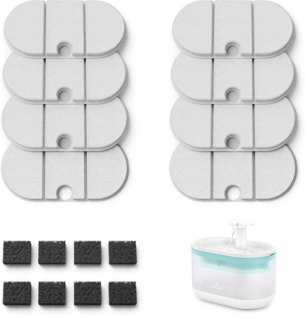 PETLIBRO 7 Packs Replacement Filters for Capsule Cat Water Fountain PLWF002, 4 Months Set of Replacement Filters for Ultra Quiet Pet Water Fountain
