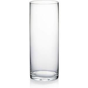 WGVI Quality Thick Clear Cylinder Glass Vases, 3" W x 8" H, Bud Vase Skinny Narrow Floral Bouquet Flower Container for Wedding Centerpieces Tabletop Home Accent Dcor Brush Pen Holder, 1 Piece