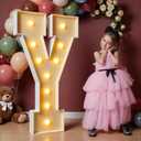 imprsv 4FT Marquee Letters Large Light Up Letters for Birthday Party Decor Wedding Decorations, Marquee Y for Party Decoration Large Signs Arch Kit Decorations
