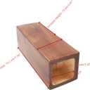 Retro Red Cuboid Pine Wooden Square Holes Risers, Heavy Duty Wood Riser Enhancer Fit Inner Hole 1.97" Increase Height 5.91" for Dining Bench Legs, Chest of Drawers and Plant Pots 4Pcs