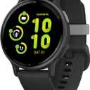 Garmin Vvoactive 5, Health and Fitness GPS Smartwatch, AMOLED Display, Up to 11 Days of Battery, Slate Aluminum Bezel with Black Case and Silicone Band