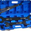 Orion Motor Tech 15pc Fan Clutch Wrench Set, Heavy-Duty Fan Clutch Tools Compatible with Ford GM Dodge Trucks, Fan Clutch Removal Tool Kit with 22 36 40 47 51 mm Wrenches Pulley Holder Pins