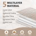 Ameritex Sofa Cover Waterproof for Seats Couch Cover for Dogs Pet Couch Cover Velvet for Chair Loveseat Sofa Machine Washable (Beige, 30x100 Inch)