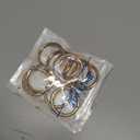 10 pcs 1.25 inch(32mm) Small Round Carabiners Clips Metal Trigger Spring O Rings Snap Hooks DIY Charms Accessory for Keychains Purses Crafts Making, Light Gold Small(1.25" Inside Diameter)