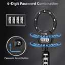 HEETA Electric Scooter Lock Anti Theft, 4 Digit Combination Bike Chain Lock, Heavy Duty Security Bicycle Lock Cable Accessories for E Scooter, E Bike, Motorcycle, Door, Gate & Fence