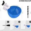 3 x Darcvds Professional Chicken Waterer Cups, 8 Packs Blue Large Chicken Water Feeder, Tee Fittings Poultry Waterer Suitable for Duck, Chicks, Goose, Turkey, Bunny and Bird with Mounting Hole Opener