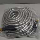 Garden Hose 50 ft, Stainless Steel Water Hose with 10 Function Nozzle Flexible, Heavy Duty, Lightweight, No-Kink, Pet Proof, Puncture Proof Hose Metal for Yard, Outdoor