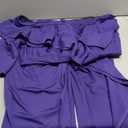 sexycherry Formal Jumpsuit for Women Dressy Elegant Long Straight Pants Jumpsuits for Party Club with Zipper (XX-Large, Purple/Off Shoulder)