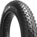 Hycline Fat Bike Replacement Tire: 20x4.0/26x4.0 Inch Puncture Resistant Folding MTB Bicycle Tires, All Terrain High-Density Bike Tires with Street or Trail Riding
