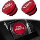 2 Pieces Aluminum Dustproof Plugs Billet Dustproof Plugs 12-Volt Replacement Accessories Anodized Aluminum Car Decorations Compatible with Most Vehicles Autos Cars (Red)