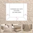 Sanracie Oversized King Quilt Bedspread Sets 120"*120" for Extra Bed, 100% Cotton Linen Colored Cal King Quilt Bedding Set Leaves Quilting Extra Wide Large 3Pcs Coverlet King Size for All Season
