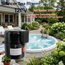 6310131 1.0 HP Silencer Spa Blower 120V 5.5A Replacement for Air Supply, Quiet Shock‑Absorbent Spa Blower for 2" Plumbing, Easy Install for Hot Tub & Pool Spa