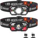 Staaricc Headlamp Rechargeable, LED Headlamp with Red Light, 2Pack Headlamps for Adults, Head Lamps LED Rechargeable, Headlight Motion Sensor, Head Lights for Forehead Hardhat Running Hunting Camping