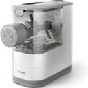 Philips Kitchen Appliances Compact Pasta and Noodle Maker, Viva Collection, Comes with 3 Default Classic Pasta Shaping Discs, Fully Automatic, Recipe Book, Small, White (HR2370/05)