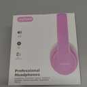 Kids Bluetooth Headphones, Lightweight Wireless Headphones for Kids, 85/94dB Volume Limited, 60 Hours Playtime, Bluetooth 5.3, Over-Ear Toddler Headsets with Built-in Mic-Pink