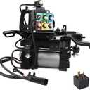 Air Ride Suspension Compressor Air Pump with Bracket and Relay Replacement for Jeep Grand Cherokee 2011 2012 2013 2014 2015 2016 2017 2018 2019 2020, Replace 68204730AI 68041137AD 68204730AC