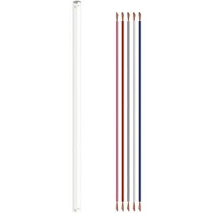 36 Inch Ceiling Fan Downrod with Wire, Universal Extension Down Rods Pole for Ceiling Fan (Unthreaded, White)