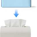 Tissue Box Cover Rectangle, Resin Decorative Facial Tissue Holder Covers Toilet Paper Holder Travertine Stone Look Paper Dispenser Home Decor for Bathroom Bedroom Living Room Office - Off White