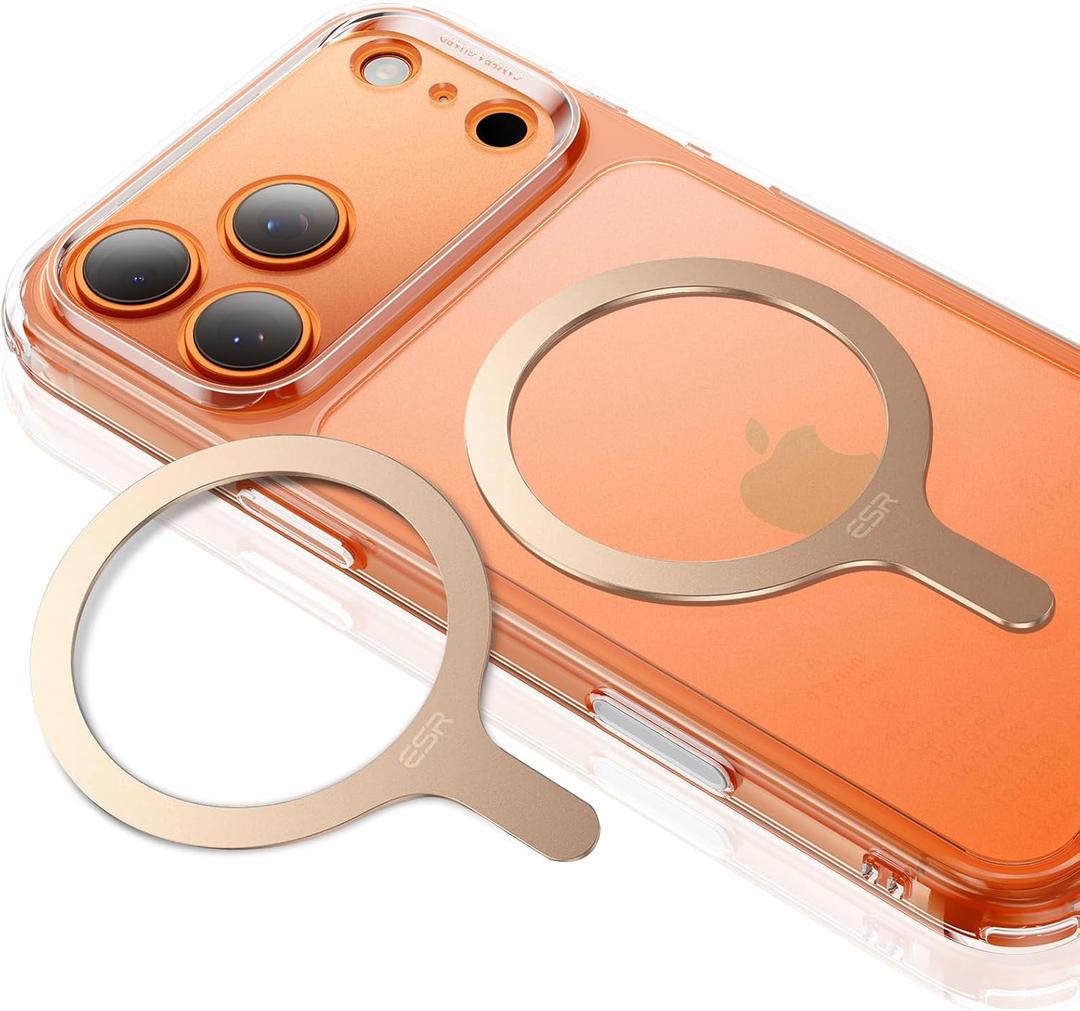 ESR for MagSafe Sticker, MagSafe Ring, 2 Pack Metal Ring for Phone case, Universal Wireless Charger Conversion Kit for iPhone 17/16/16e/15/14/13/12/11, Galaxy S24/S23/S22, Google, and More (Titanium)