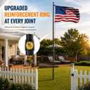 25FT Heavy Duty Aluminum Flag Pole Kit, In Ground Flagpole with Black Finish | Flag Poles for Outside House In Ground, Outdoor Flag Pole Kit with 3x5 US Flag, 80MPH Wind Resistant, Sectional Design