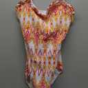Womens One Piece Swimsuit Tummy Control Modest Bathing Suit Teen Girls Swim Suit Cute Floral Swimwear, Extra Large 