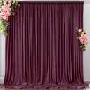 10 ft x 10 ft Wrinkle Free Maroon Backdrop Curtain for Parties, Polyester Burgundy Photo Backdrop Drapes 2 Panels 5x10ft for Baby Shower Wedding Birthday Party Engagement Ceremony Decoration